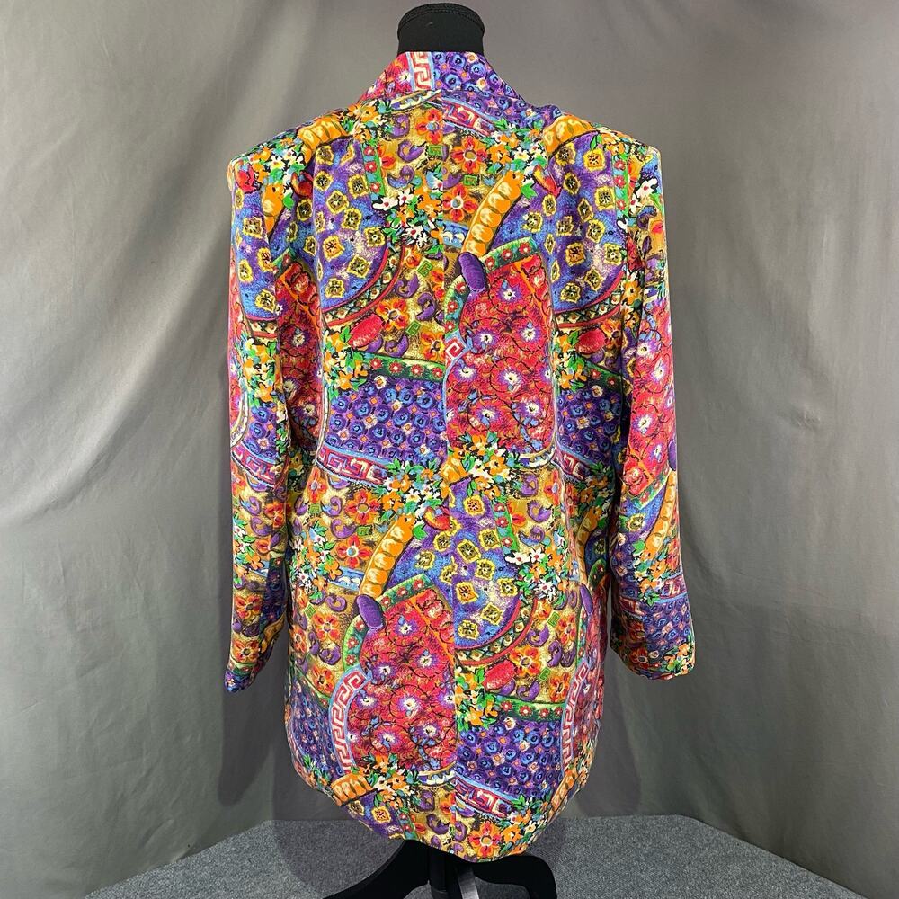 Vintage Diane Von Furstenberg Women’s 10 100% Silk Bohemian Floral Patchwork - Picture 3 of 13